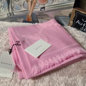 GUCCI Wool Jacquard Roseate women's scarf. Brand new with tag